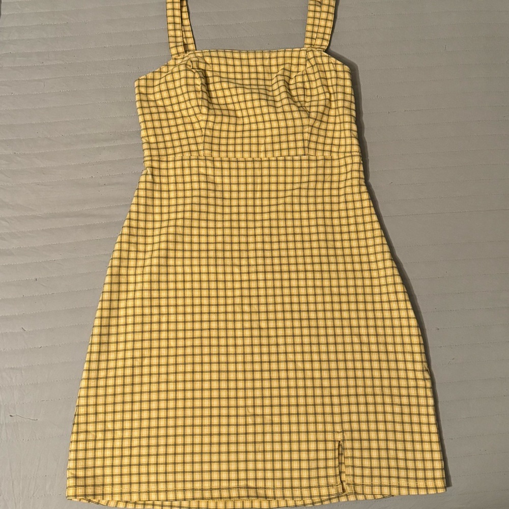 Hollister Yellow Plaid Dress
